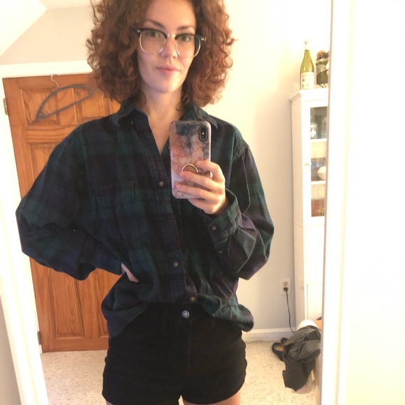 Soft Gap Blue Green Flannel - Picture 1 of 3